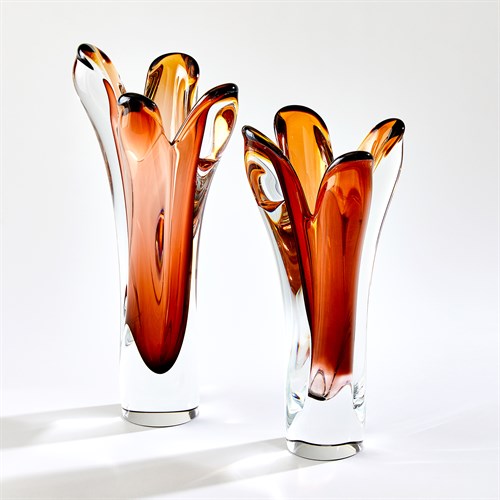 Iris Vases-Dark Amber