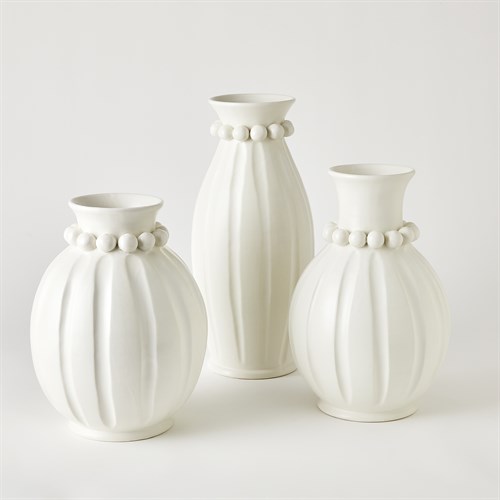 Pearl Vases-Matte White