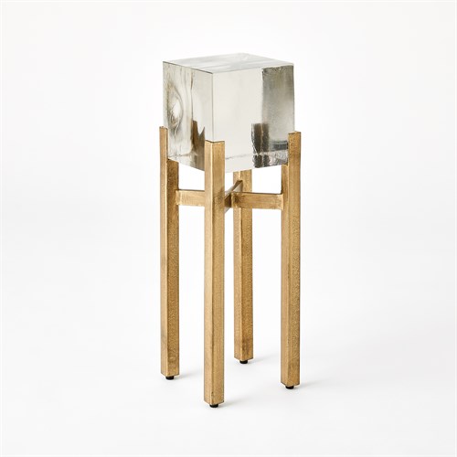 Ice Block Table-Single-Antique Gold