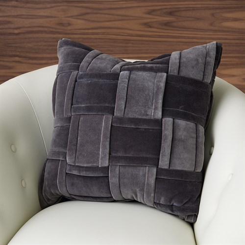 Woven Pillow-Grey