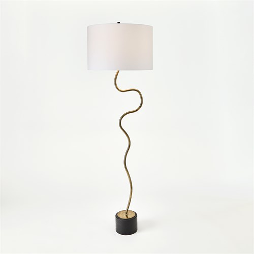 Loop Floor Lamp-Brass