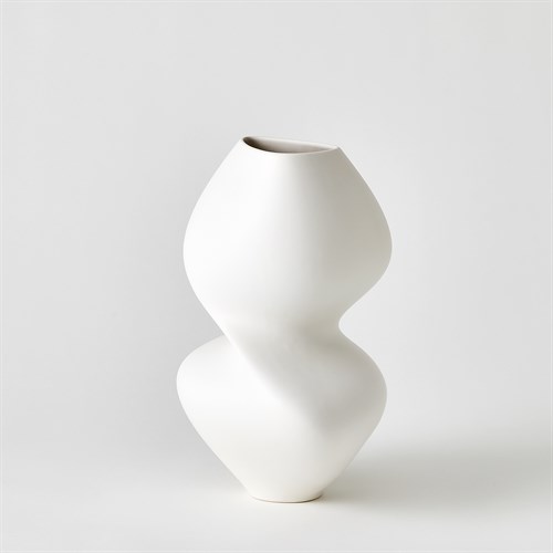 Hushed Vase-Matte White