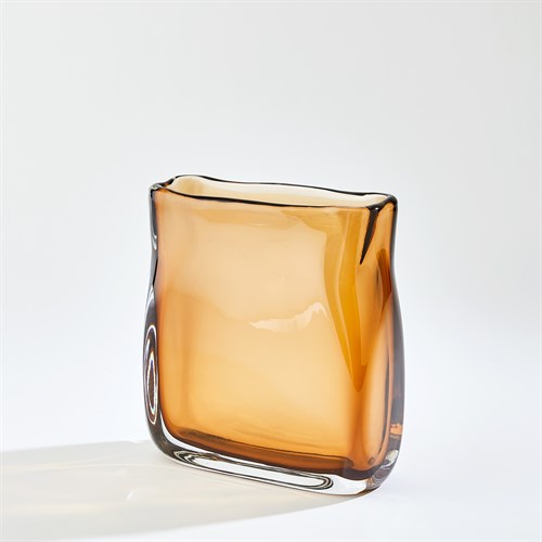Soft Rectangle Vase-Dark Amber