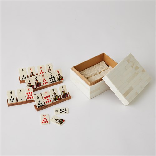 Boxed Bone Card Set-Ivory