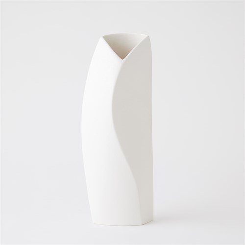Willow Vase-White-Lg