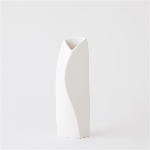 Willow Vase-White-Med