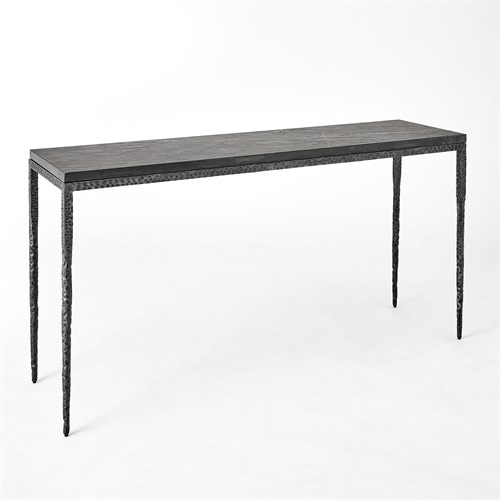 Forrester Console-Blackened/Flamed Marble-Lg
