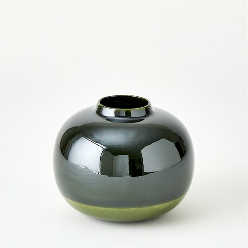 Tidal Vase-Dark Green-Ball