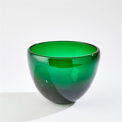 Thick Glass Bowl-Emerald