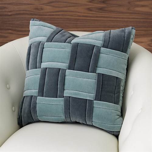 Woven Pillow-Bluish Grey