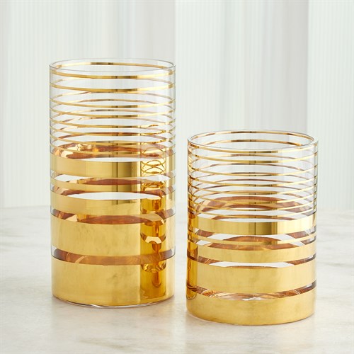 Shimmering Striped Vase/Hurricanes-Gold