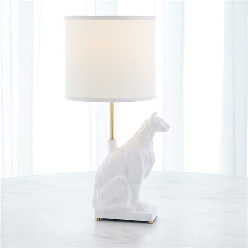 Egyptian Cat Lamp-Matte White