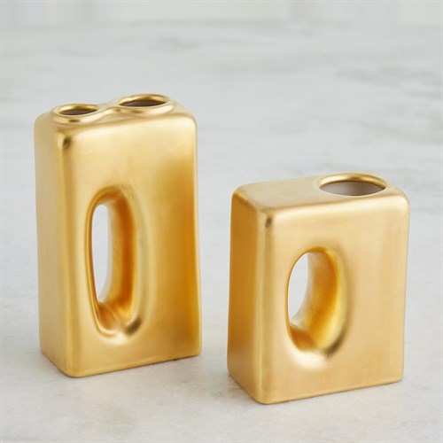 Oh Yes Vases-Matte Gold