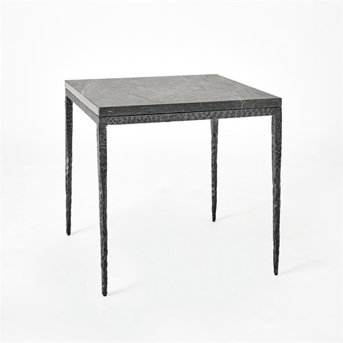 Forrester Side Table-Blackened/Flamed Marble