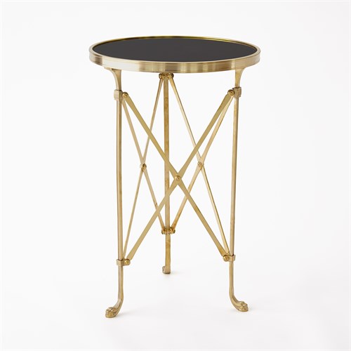 Directoire Table-Brass w/Black Granite Top