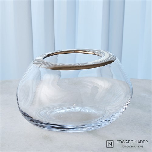 Organic Formed Vase-Platinum Rim