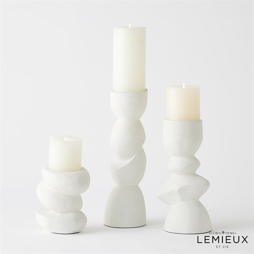 Pradier Candle Holders-White