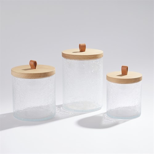 Crackle Glass Canisters
