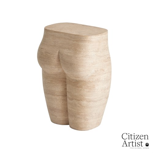 L'Homme Stool-Travertine