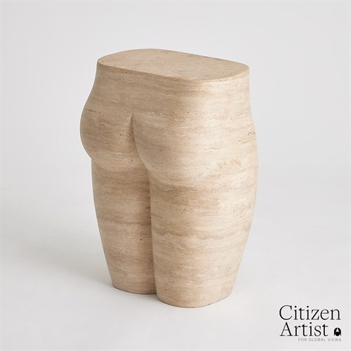 L'Homme Stool-Travertine