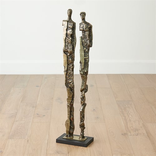 Abstract Couple Sculpture-Brass