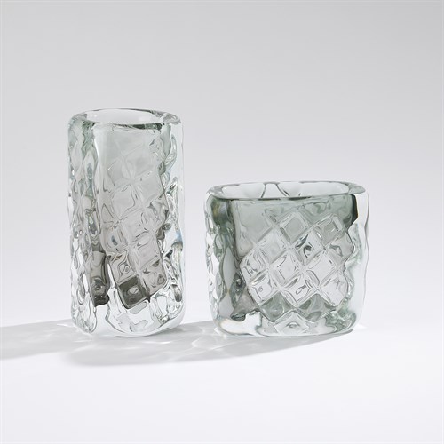 Quilted Vases-Grey