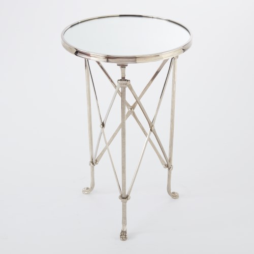 Directoire Table-Nickel w/Mirror Top Directoire Table-Nickel w/Mirror Top