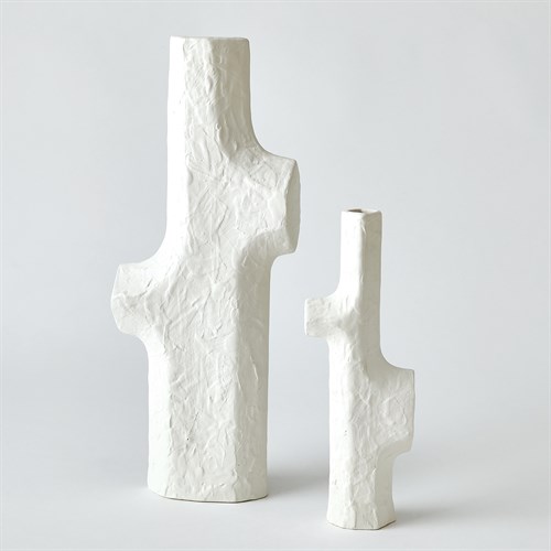 Tiered Trunk Vases-Matte White