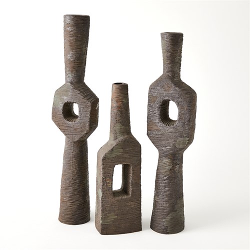 Ebba Vases-Rugged Brown