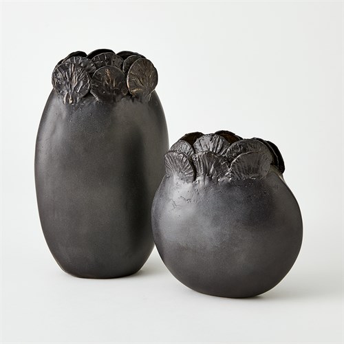 Sand Dollar Vases-Black