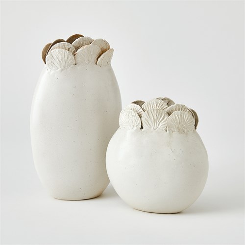 Sand Dollar Vases-White