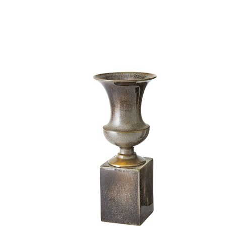 Pedestal Vase-Reactive Silver-Sm