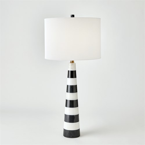 Pinnacle Marble Lamp-Black/White