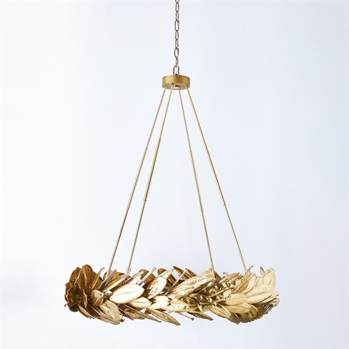 Laurel Chandelier-Brass