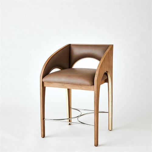 Arches Counter Stool-Nutmeg/Champagne