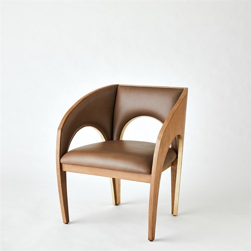 Arches Occasional Chair-Nutmeg/Champagne