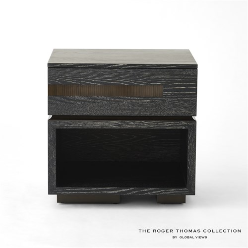 Brazil Bedside Chest-Left-Black Cerused Oak