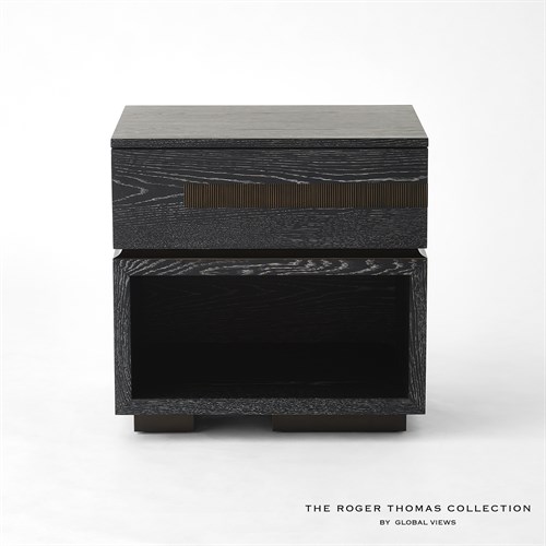 Brazil Bedside Chest-Right-Black Cerused Oak