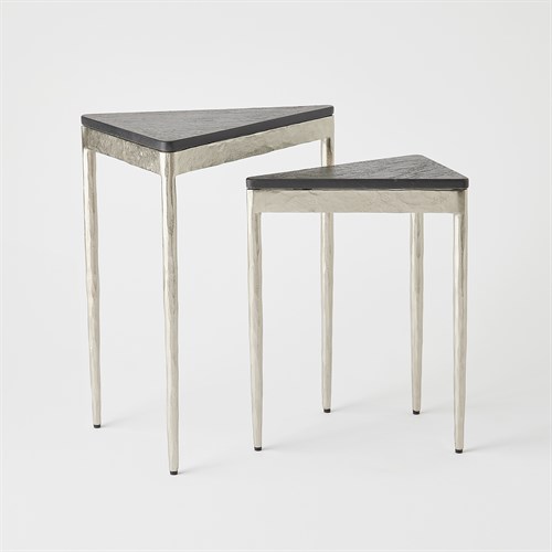 S/2 Triangular Nesting Tables-Nickel