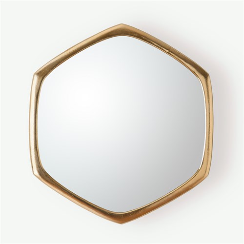 Hexagon Mirror-Gold