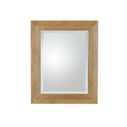 Delicate Basketweave Mirror-Gold