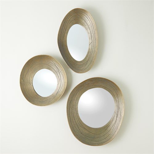 Saturn Mirrors-Antique Gold