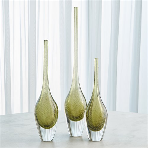 Flecked Spire Bottles-Olive