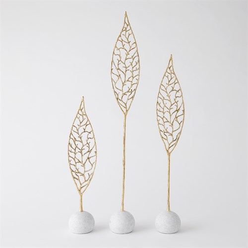 Sprig Sculptures-Shiny Brass