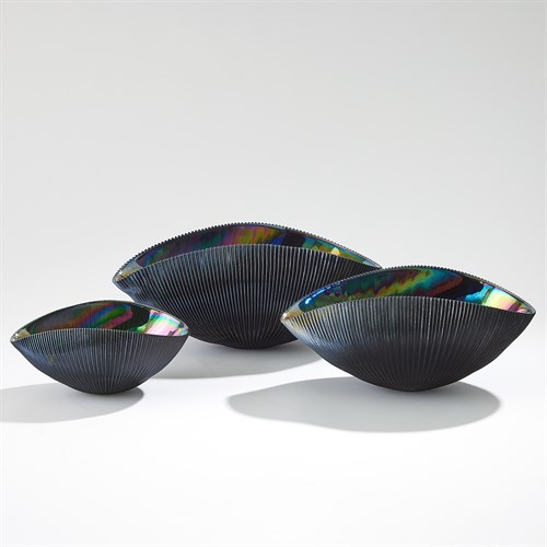 Pleated Bowls-Black