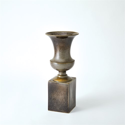 Pedestal Vase-Reactive Silver-Sm