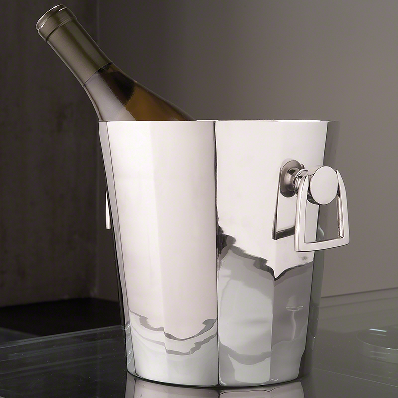 Round Octagonal Ice Bucket w/Handles Round Octagonal Ice Bucket w/Handles