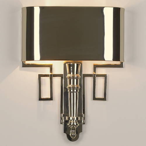 Torch Sconce w/Shade-Nickel