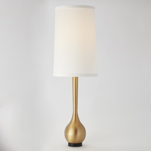 Bulb Vase Lamps-Antique Brass