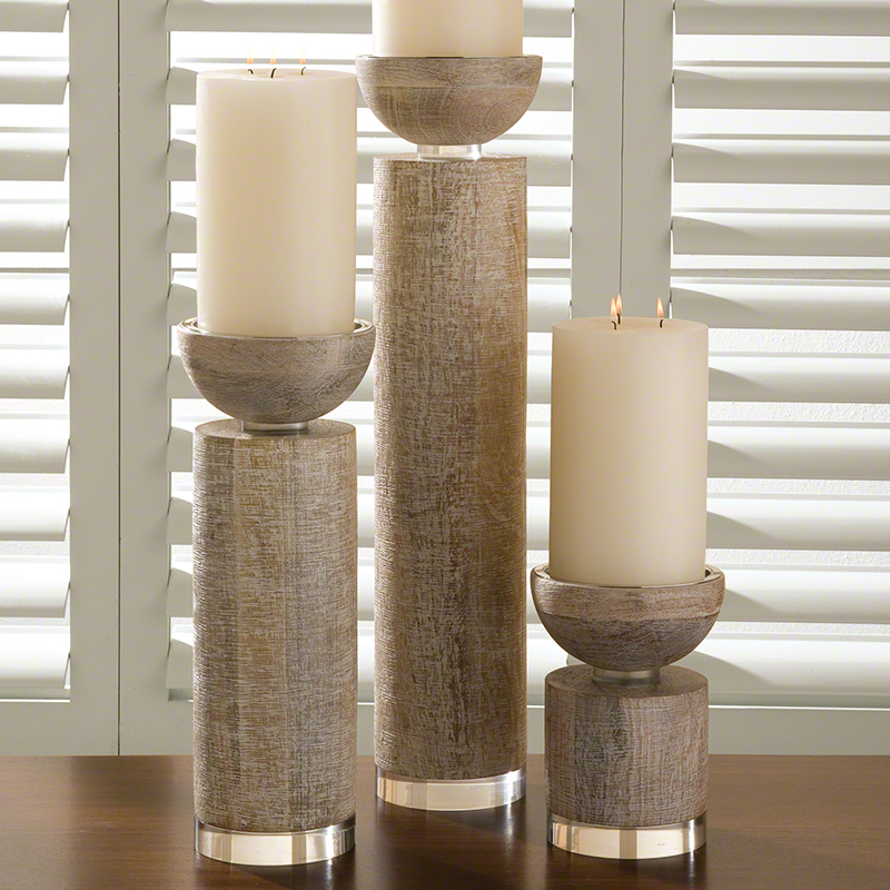 Scratched Pillar Holder-White Scratched Pillar Holder-White